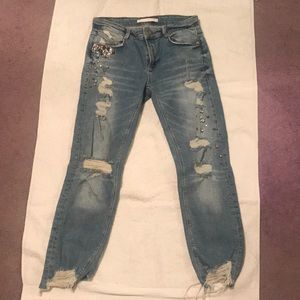 Zara Beaded Jeans